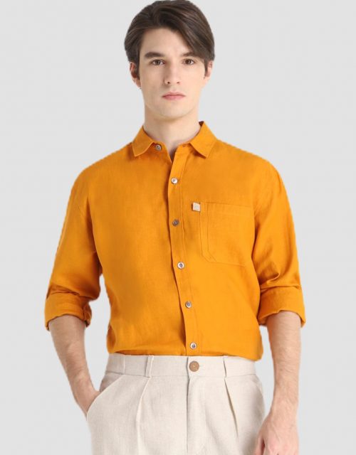 Hand-dyed-Regular-Fit-Classic-Shirt_Tangerine