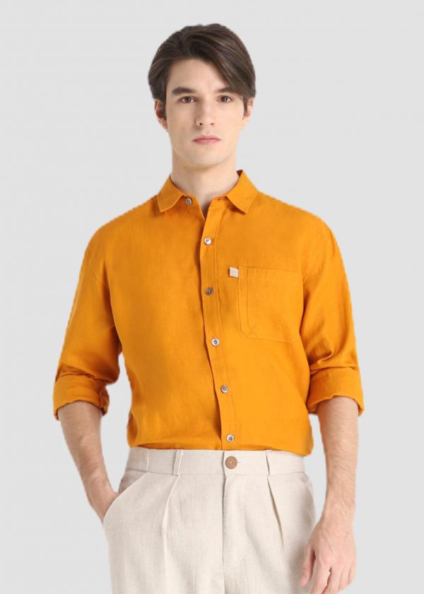 Hand-dyed-Regular-Fit-Classic-Shirt_Tangerine